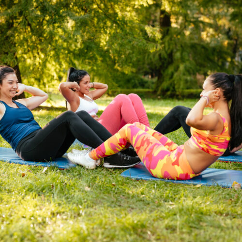 Women working out